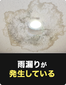 雨漏りが発生している